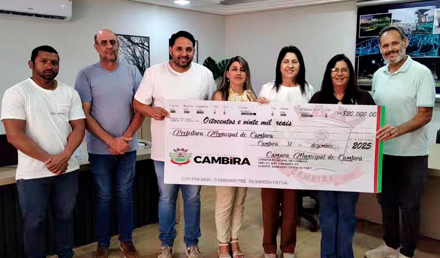 Câmara de Cambira devolve R$ 820 mil ao Executivo Municipal