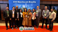 Representação do Legislativo e Executivo Municipal participando da Marcha em Brasília em busca de recursos e fortalecimento institucional